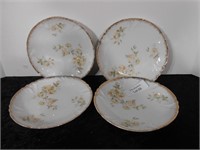 Set of 4 German Porcelain Plates