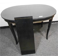 Black Dining Table with 1 Leaf