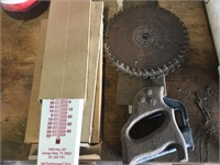 2 saw blades 2 hand saws rain gauge 2 thermometers