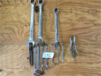 Assorted wrenches, vise grips