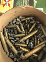 Box of bullets and assorted casings