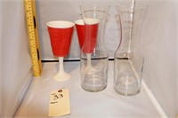 Ceramic solo cups and glass jars