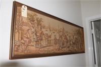 Early 1900's Russian Large framed tapestry