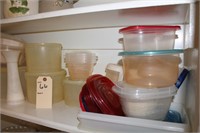 Plasticware items tupperware