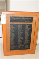 "The Good Sheperd" Large plaque