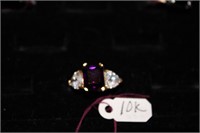 10K Amethyst ring