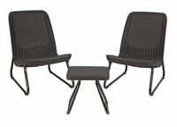 Keter Rio 3 Pc All Weather Patio Chair & Table Set