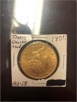 1900 Twenty dollar gold coin