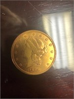 1890 gold twenty dollar coin