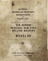 Operator's Manual - Van Norman vertical ram mill