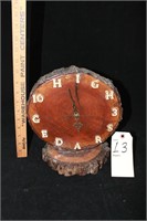 Cedar wood clock