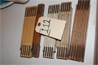 vintage wood folding rulers