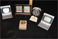 clocks and calculators