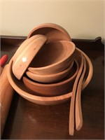 Wooden items - Rolling Pin, Turned Bowls