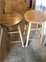 Set of Wooden stools - 23 inches tall