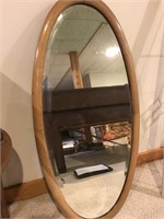 Bevelled Oval mirror