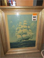 Large Boat Pictures -39"x33" Yankee Clipper