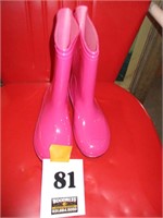 Pink Rain Boots Size 2