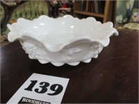 Large Milk glass bowl (Heavy 11" diameter)