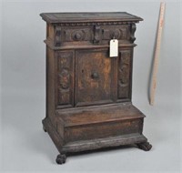 Early Continental Carved Walnut Prie Dieu Stand
