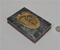 Bronze & Marble Salamander Paperweight