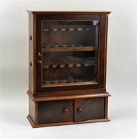 Italian Lorenzi Burled Veneer Pipe Cabinet