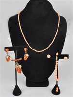 Group Estate Coral Jewelry