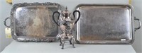 Old Sheffield Hot Water Urn, Two Trays