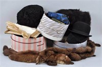 Group Vintage Ladies Hats, Stoles & Accessories