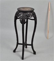 Chinese Carved Marble Top High Stand