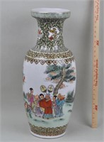 Contemporary Large Chinese Polychrome Vase