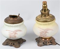 2-COLUMBIAN EXPOSITION OIL LAMP FONTS