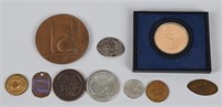 LOT OF WORLDS FAIR MEDALS & TOKENS