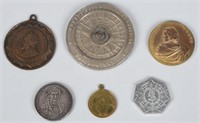 5- COLUMBIAN EXPOSITION BADGE MEDALS