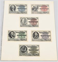 SET OF 6 1893 COLUMBIAN EXPOSITION TICKETS