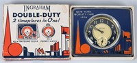 1939 WORLDS FAIR POCKET WATCH / CLOCK MIB