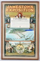 1907 JAMESTOWN EXPO POSTER, TEDDY ROOSEVELT