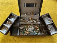 Lot jewelry including sterling, costume