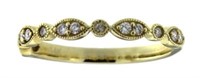 14kt Yellow Gold Antique Style Diamond Band