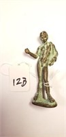 Bronze Miniature Sculpture Man w/ Arm Out