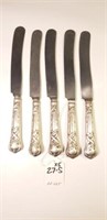 5 Pc. Vintage Knives w/ Silver Handle 1.0 ozt