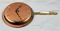 Copper Skillet Wall Clock Country Decor