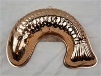 Curved Fish Copper Decorative Cake Pan Wall Hanger