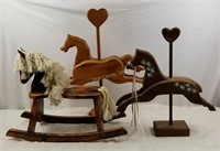 Decorative Wood Rocking & Carousel Horse Lot