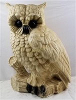 Large Decorative Owl Statue White Over 21" Tall