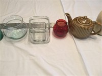 Tea pot, vases, & more