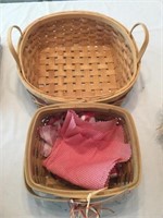Baskets and doll w hat