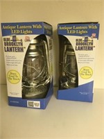 2 LED Brooklyn Lanters & bucket w/lid