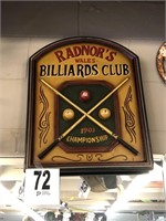 Billiard's Club Wall Sign