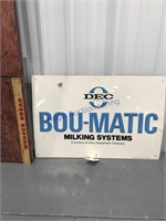 Bou-Matic Milking Systems tin sign